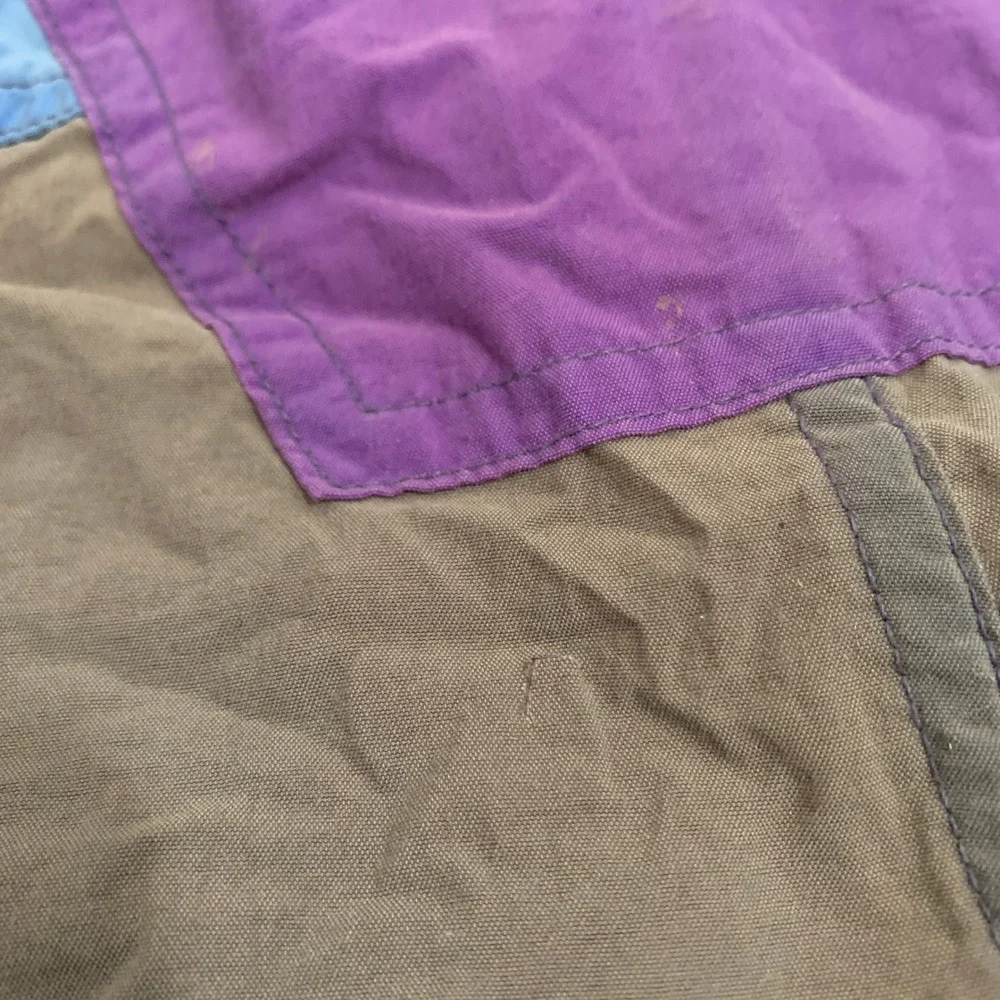 Vintage‎ 90s TYR color-block swim shorts in blue purple gray - size small mens